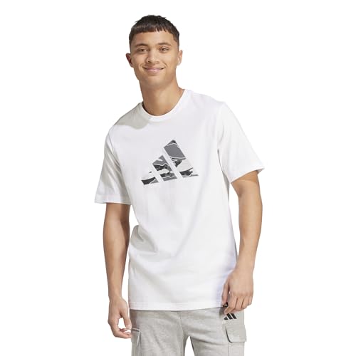 Adidas Men's Camouflage Logo Graphic T-Shirt, White, X-Large/Tall