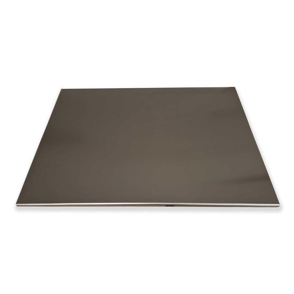 GIEMME Surface de travail inox 40 x 40 cm avec bord avant de 2 cm et tapis antidérapant – Idéale pour pétrir et étaler la pâte