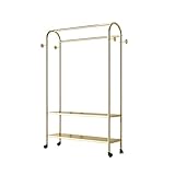 60X35X160Cm, 80X35X160Cm, 100X35X160Cm. Couleur : Or. Le Portant À Vêtements Dispose de Suffisamment D'Espace Pour Suspendre de Nombreux Vêtements.