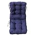 1 Cojín con Respaldo para sillones de Interior y Exterior. Cojín con Respaldo para Sillas de terraza. Cojines Acolchados para sillas terraza. (03-Azul Oscuro)