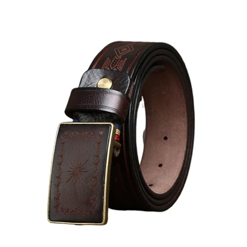 Ceinture cuir de vachette pleine fleur 38 mm sangle gaufrée style western