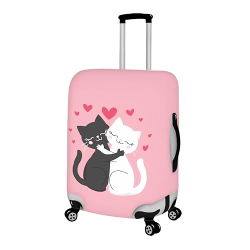 Image of Mumeson Cartoon Cat Luggage Covers Suitcase Protector Zipper Closure Suitcase Baggage Cover 18-32 inch Elastic Protect Luggages Protective