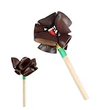 GOGHOST African Natural Shaker Maraca 5.9' x 3.14' Cacho Seed Pod Rattle Handmade Percussion Gifts Peruvian Musical Instrument - Nature Sounds for Meditation, ASMR, Sound Therapy, Yoga (Juju-1 Pack)