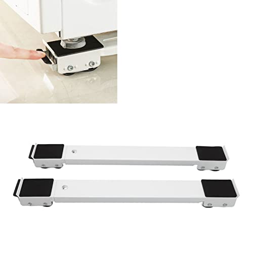 2 peças suporte de rolo móvel de metal economia de trabalho para base levantada de geladeira, móveis