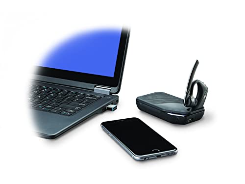 Plantronics - Voyager 5200 Uc (Poly) - Bluetooth Single-Ear (Monaural) Headset - Usb-A Compatible To Connect To Your Pc And/Or Mac - Works With Teams, Zoom & More - Noise Canceling #TOP7