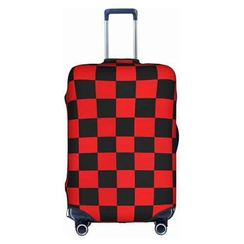 Black Red Checkered Luggage Cover Washable Suitcase Cover Anti-Scratch Luggage Protector Covers Elastic Luggage Identify for Suitcase XL fits 29-32 Inch Luggage