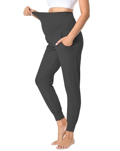 Pantalon jogging de grossesse extensible et confortable avec grandes poches - 3