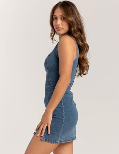 Rsq Square Neck Denim Dress