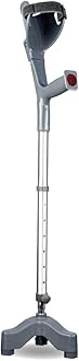Astra Max Elbow Crutch Tripod Base (FIXED HANDLE) Light Weight & Adjustable Height (1 Piece) (Grey)