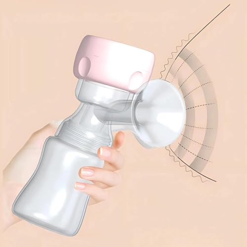 Image of Hands Free Breast Pump, Wearable Breastfeeding Pump, Lightweight Portable Electric Pump 4 Modes & 12 Suction Levels, Comfortable & Low Noise, 24mm Flange, 1 Pack Pink (VERTICAL)