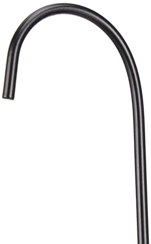 Image of Amazon Brand - Solimo Metal Long S Hooks| for Hanging Plant Basket /Lanterns /Outdoor Bird Feeder House | Metal Hooks for Home /Patio Decor| 10 Inch |5mm| Set of 5| Black