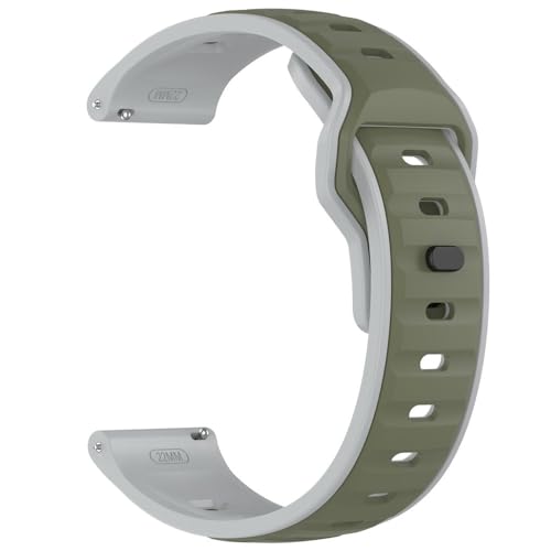 20mm 22mm ウォッチストラップ Garmin Forerunner 570 165 265 255 シリコンウォッチバンド Garmin Vivoactive 6 5 4/Venu 3//2/2plus バンド用 ライトグリーン、グレー、22mm