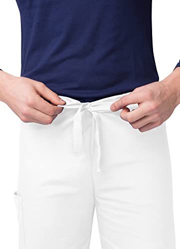Sivvan Unisex Scrubs - Classic V-Neck Top & Drawstring Pants Scrub Set - S8400 - White - M #TOP4