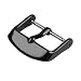 Archer Watch Straps | Stainless Steel PVD Replacement Buckle (Polished Black, 24mm)