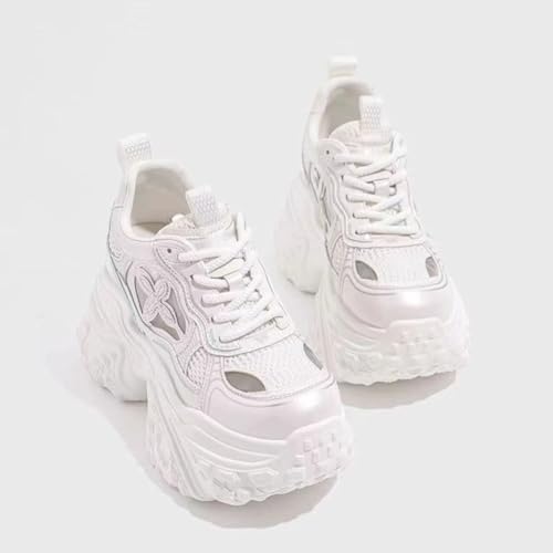 Chunky Sneakers for Women & Girls Mesh Walking Shoes with 3.9-Inch Thick Sole for Summer2
