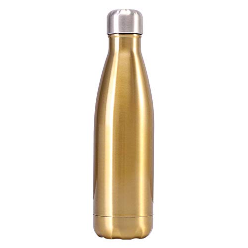 Frasco em forma de cola, Andoer Garrafa de água isolada a vácuo de aço inoxidável 500ml Garrafa em f