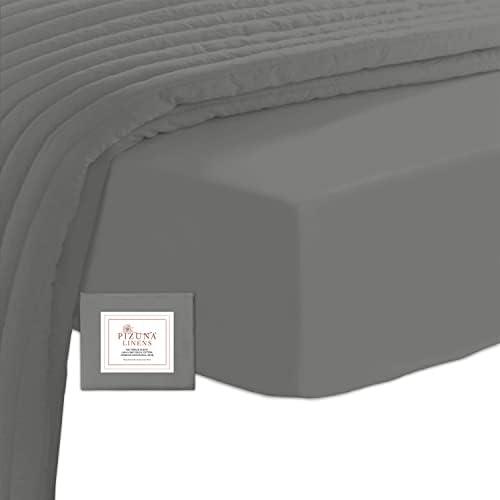 400 Thread Count Cotton King Size Fitted Sheet Off White, 100% Long Staple Cotton King Bed Sheet Fitted, Luxury Soft Sateen King Fitted Sheet Off White (100% Cotton 40cm Fitted Sheet King 160x200cm)