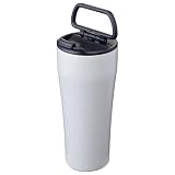 アトラス キャリータンブラー コーヒー セラミック タンブラー 蓋付き ハンドル付き 473ml セラミック加工 ステンレス 真空断熱 保温 保冷 ホット アイス お手入れ簡単 洗いやすい 持ち歩き グレー カフェリンク ACST-F473GY