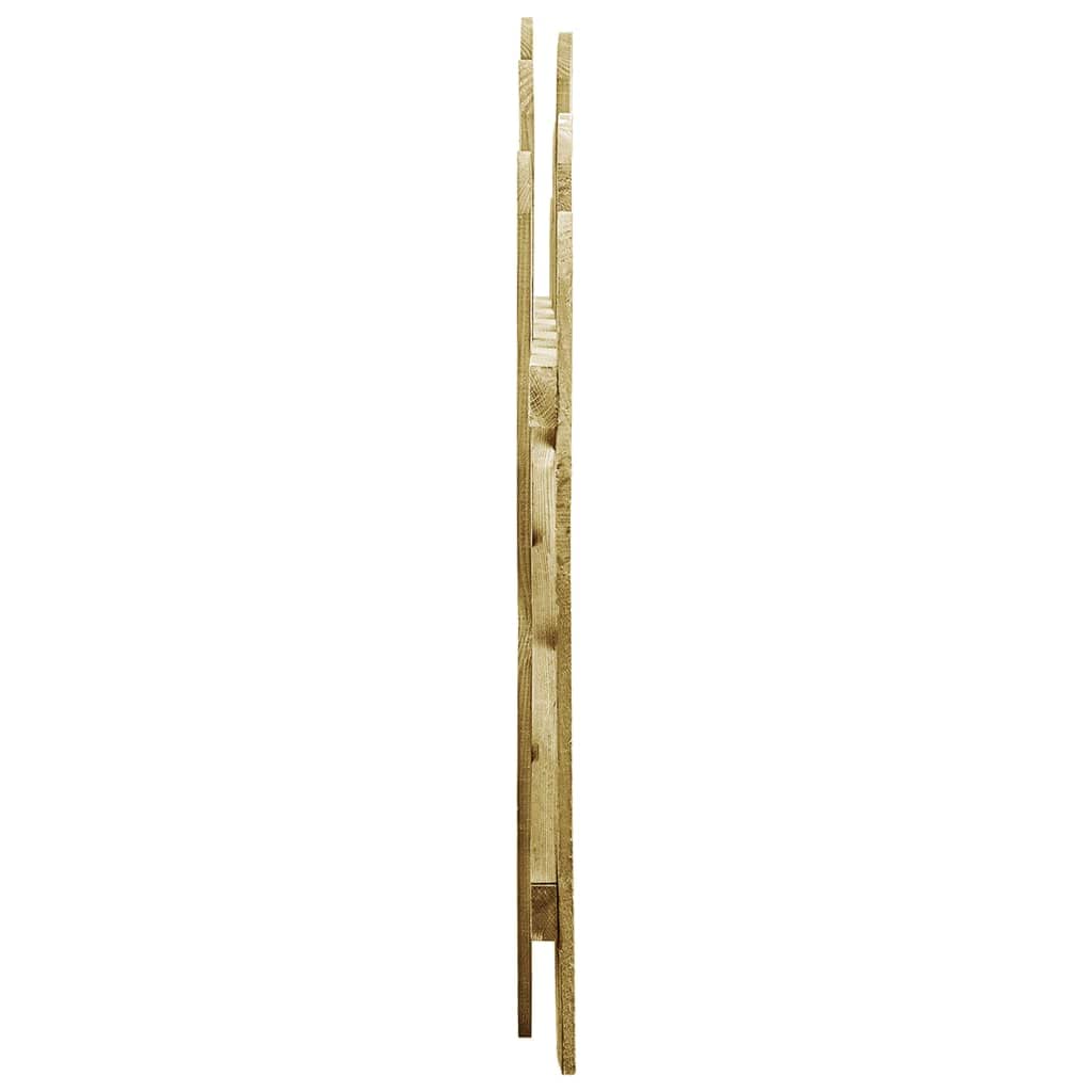 Cancello da giardino in legno di pino impregnato in autoclave, 100 x 75 cm, curvo, robusto, resistente alle intemperie, per esterni, durevole, recinzione in rete metallica stabile