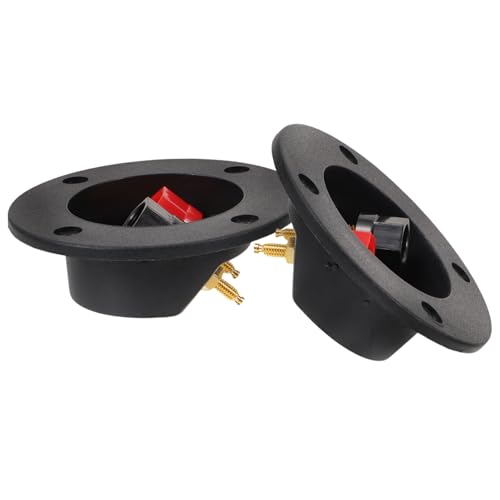 Uonlytech 2stücke Lautsprecherbox Anschlussklemme Lautsprecherbecher Lautsprecheranschluss Terminal Stecker Metall Vergoldet Subbox-anschlüsse Lautsprechergehäuse Connector