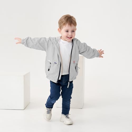 image for Volunboy Baby Boys Grey Hooded Jacket Toddler Long Sleeve Windproof Co
