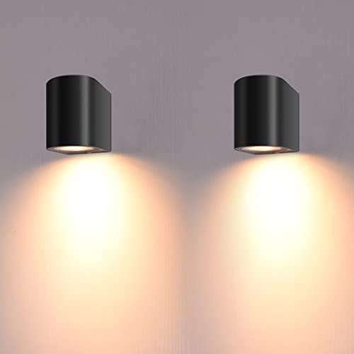 FUDESY 2Pack Outdoor Down Wall Lights Main Powered, Outside Lights