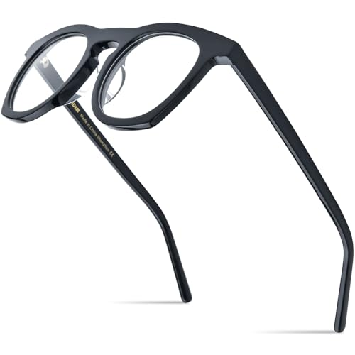 Image of HEPIDEM Multicolor Acetate Glasses Frame Women,Round Vintage Retro Optical Eyeglasses 9339