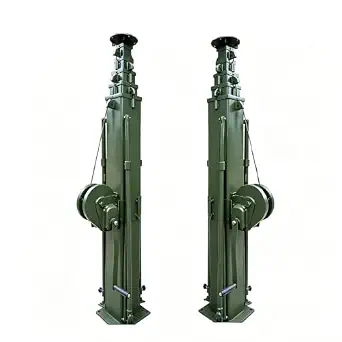Winch Crank Telescopic Mast 6M Aluminum Tripod for Broadcasting Light