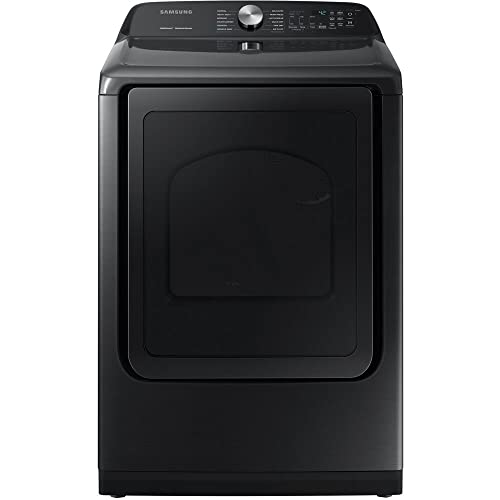 Samsung Fingerprint Resistant Black Stainless Steel Gas Steam Dryer