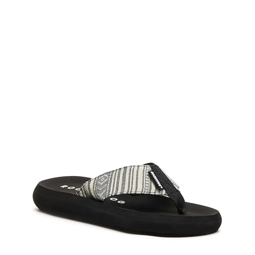 Rocket Dog womens Spotlight2 Stapleton Cotton Flip Flop, Black/White, 10 US