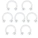 16g Clear Piercing Retainers Clear Septum Ring Labret Bar Lip Flexible Cartilage Helix Daith Rook Tragus Earring Eyebrow Retaine Professional process