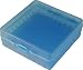 MTM 100 Round Flip-Top Ammo Box 41/44 Cal (Clear Blue)
