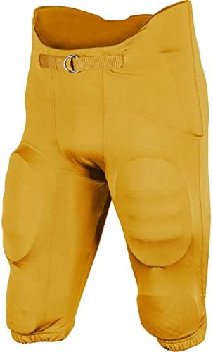 CHAMPRO Terminator 2 Integrated Youth Football Pants With Built-in Pads Gold X-Small