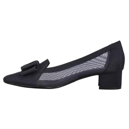 VANELi Womens Alona Round Toe Evening Pumps Dress Casual Low Heel 1-2" - Blue3