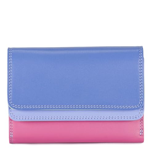 mywalit Double-Flap Wallet Leather Purse | 6 Credit Card Slots | ID Window, Coin Pockets & Pen | Blue | Classy & Compact Accessory for Men & Women | Perfect for Everyday Use