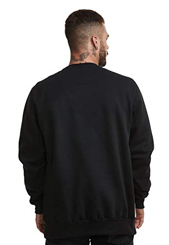 Moletom Flanelado Fechado Careca Preto Liso 100% Algodão