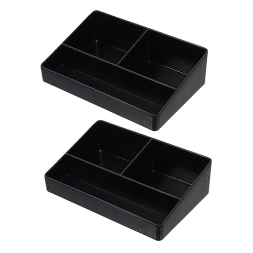 Unomor 2pcs Coffee Storage Box Spices Bag Holder Restaurant Coffee Stand Condiment Containers Sugar Packet Organizer Restaurant Tea Bag Holder Condiment Organizer Tea Bag Bin Black Pvc