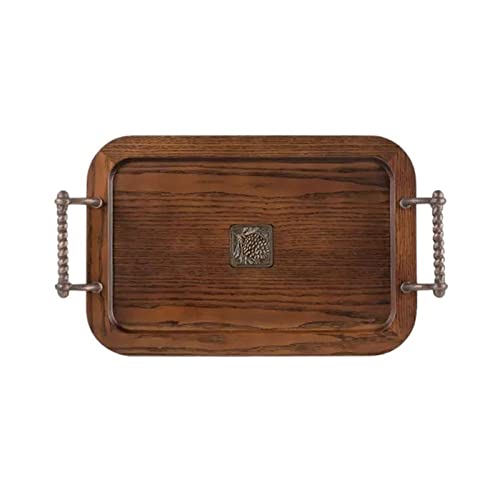 Bandejas Bandeja de almacenamiento rectangular de madera Bandeja de servicio de alimentos Bandeja de juego de té de pan de frutas Bandeja de almacenamiento de mesa Bandeja para Aperitivo, Bandeja de T