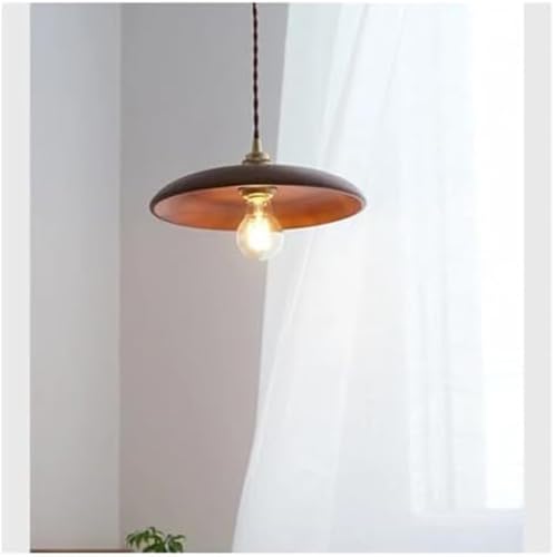 Lampe suspendue nordique en bois et laiton élégant TQHGM pour loft moderne