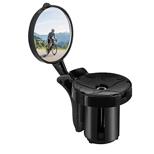 Arkham Rétroviseur de vélo pour guidon, mini rétroviseurs pliants, rotation à 360°, universel pour vélo de route, VTT, pour guidon de 16 à 22 mm Cover