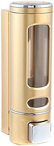 SELLZY ABS Plastic Wall Mounted Liquid Soap Dispenser 400ml | Shampoo Conditioner Handwash Lotion Gel Dispenser for Bathroom & Kitchen | Leak Proof, Durable, Easy Refill | Gold, (Pack of 1)