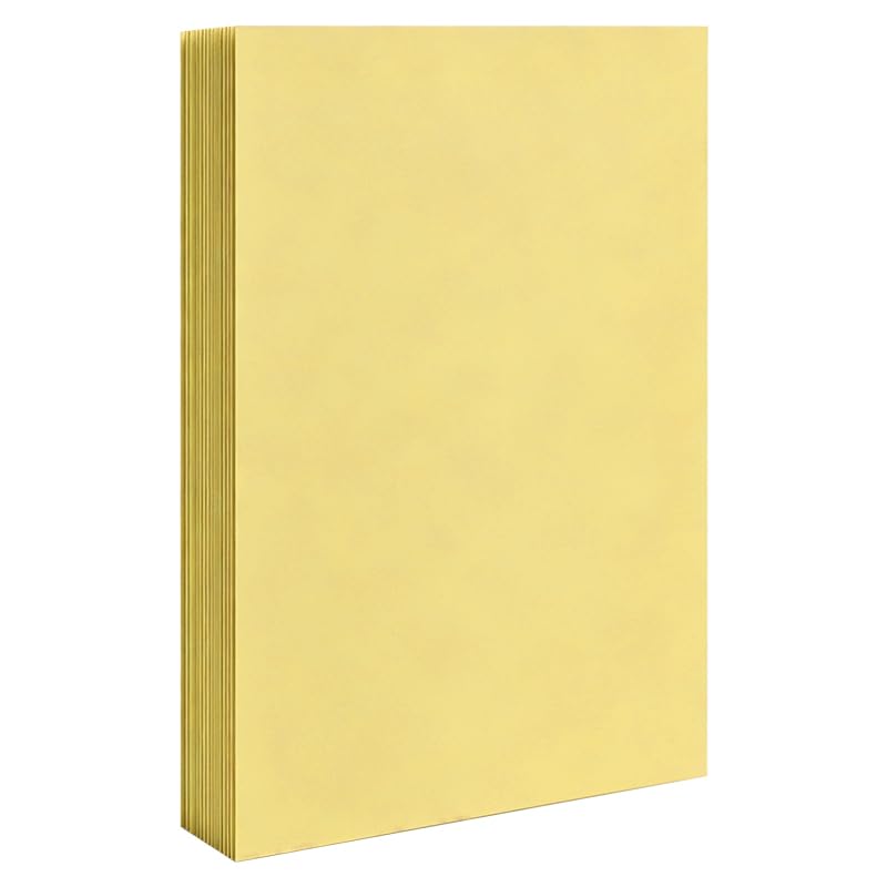 50 Sheets A4 Coloured Paper, 70g Printing Paper for Office Printing and DIY Crafts Projects, Light Yellow — image 1