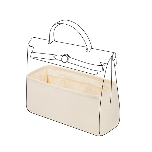 DGAZ Silk Purse Organizer Insert for Hermes Herbag Bag(Craie,H31)