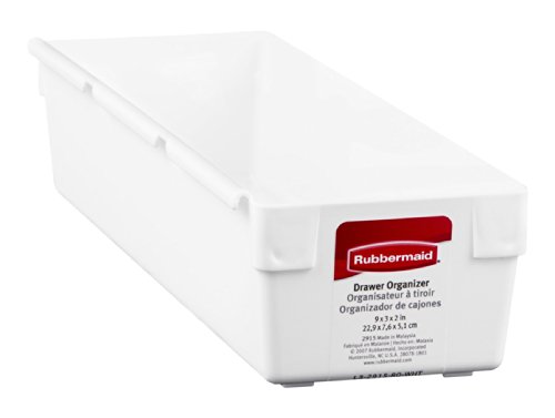 Rubbermaid 9 by 3 by 2-Inch Drawer Organizer, White (Pack of 12)