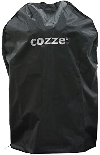 cozze® Gasflaschen-Abdeckung 10 kg – Schwarze Schutzhülle aus 600D Oxford, UV-beständig & regendicht, Reißverschluss, Ø32×68 cm