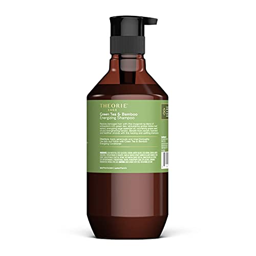 Theorie Green Tea And Bamboo - Energizing Shampoo - Invigorate & Strengthen, Irresistible Scent Of Green Tea, Jasmine, Amber & Cypress - For Damaged & Dull Hair - Color & Keratin Safe / 800Ml #TOP1