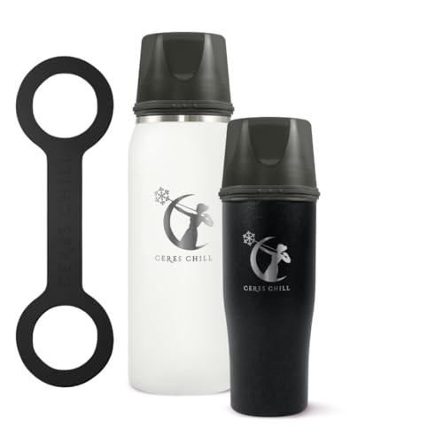 Image of Ceres Chill Breastmilk Chiller Duo, One 24oz Chiller and One 12oz Demi Mini Chiller, Reusable Breastmilk Storage Container, Keeps Milk at Safe Temperatures for 20+ Hours, Connects W/Most Major Pumps