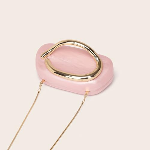 Image of Acrylic Clutch Purse for Women Marbling Evening Wedding Handbags Acrylic Shell Box Purses for Party Prom Cocktail