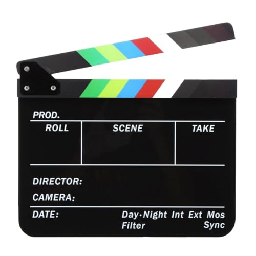 Acrylic Clapper Board Film Movie Clapperboard for Creative Video Projects