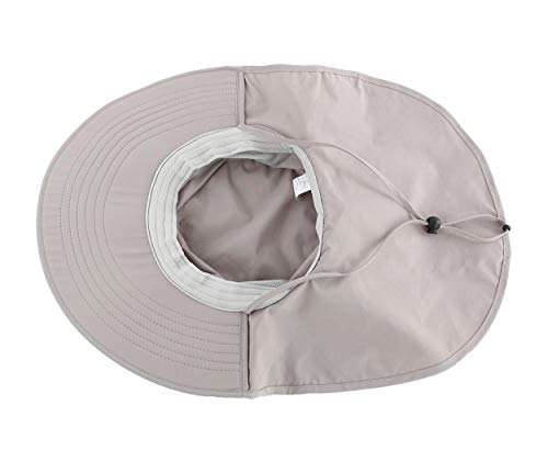 Mens Womens Outdoor Wide Brim Sun Hat with Neck Flap Mesh UV Protection Hat Fishing Hats - Image 6
